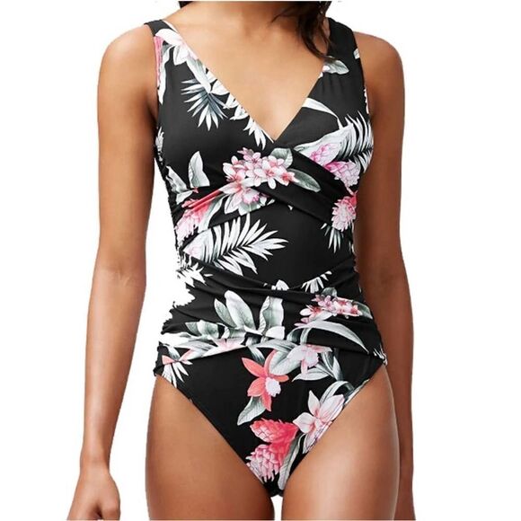 NEW Tommy Bahama Ginger Flowers Underwire Swimsuit - Size 8 - Picture 7 of 8